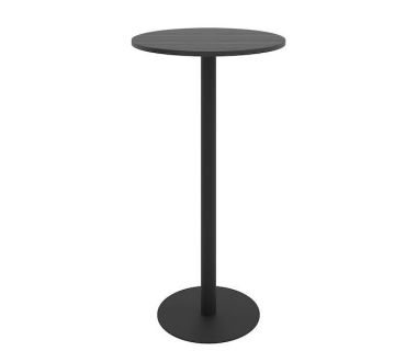 Дизайнерський стильний стіл Soul light bar d-60 чорний метал / чорне ДСП (текстура), преміум, ручна робота