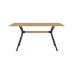 Дизайнерський стильний стіл Stealth (Стелс) 160 х 90 чорні ноги / натуральний дуб, преміум, ручна робота