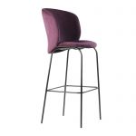 Стул дизайнерский барный Lilo (Лило) винный вельвет