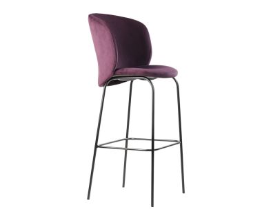 Стул дизайнерский барный Lilo (Лило) винный вельвет Стул дизайнерский барный Lilo (Лило) винный вельвет