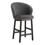 Стілець дерев'яний дизайнерський напівбарний Stitch (Стіч) чорний / Node 19