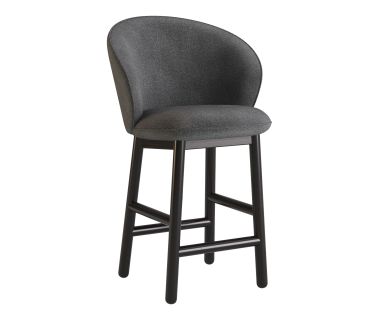 Стул деревянный дизайнерский полубарный Stitch (Стич) черный / Node 19