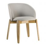 Стілець дерев'яний дизайнерський Rino (Ріно) натуральний ясен / обивка на замовлення