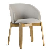 Стілець дерев'яний дизайнерський Rino (Ріно) натуральний ясен / обивка на замовлення