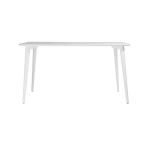 Дизайнерский стильный стол Dan 140 х 80 белый, премиум, ручная работа