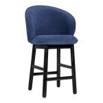 Стілець дерев'яний дизайнерський напівбарний Stitch (Стіч) чорний / Magenta 06