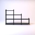 Дизайнерская стильная полка Dao 8 черный дуб, премиум, ручная работа