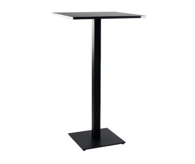 Дизайнерский стильный стол Tetra light bar 60 х 60 черный металл/черный ДСП (текстура), премиум, ручная работа Дизайнерский стильный стол Tetra light bar 60 х 60 черный металл/черный ДСП (текстура), премиум, ручная работа