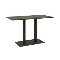 Дизайнерський стильний стіл Tetra light Double чорний метал/чорний ДСП (текстура), преміум, ручна робота