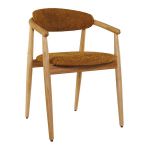 Дизайнерский стильный стул Mamont soft натуральный ясень / Anthology 11 Amber, премиум, ручная работа