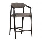 Стул деревянный дизайнерский полубарный Mamont (Мамонт) Soft черный / Austin 19