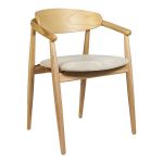 Дизайнерский стильный стул Mamont semi-soft натуральный ясень / Magenta 13, премиум, ручная работа