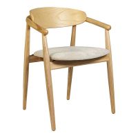 Дизайнерський стильний стілець Mamont semi-soft натуральний ясен / Magenta 13, преміум, ручна робота