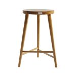 Дизайнерський стильний стілець напівбарний №3 натуральний (дуб), преміум, ручна робота