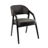 Дизайнерское стильное кресло Otis черный дуб / Belfast 25, премиум, ручная работа