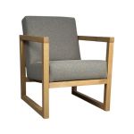 Лаунж Дизайнерское стильное кресло Chill дуб натуральный, премиум, ручная работа