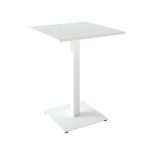 Дизайнерский стильный стол Tetra light 70 х 70 белый металл/белый ДСП (текстура), премиум, ручная работа