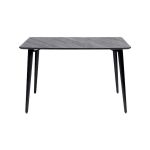 Дизайнерский стильный стол Dan 140 х 80 HPL Arpa 3408 Losa/черный, премиум, ручная работа