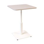 Дизайнерский стильный стол Ibiza Soft light 60x60 белый металл/кашемир ДСП, премиум, ручная работа