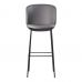 Стілець дизайнерський барний Lilo (Ліло) сіра екошкіра