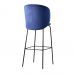 Стул дизайнерский барный Lilo (Лило) синий вельвет