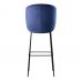 Стул дизайнерский барный Lilo (Лило) синий вельвет