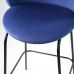 Стул дизайнерский полубарный Lilo (Лило) синий вельвет