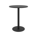 Дизайнерский стильный стол Soul light d-70 черный металл/черный ДСП (текстура), премиум, ручная работа