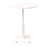 Дизайнерский стильный стол Ibiza R light d-60 белый металл/белый ДСП (текстура), премиум, ручная работа