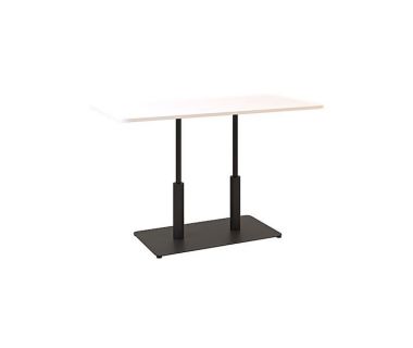 Дизайнерський стильний стіл Ibiza Soft Double light 120x70 чорний метал / білий ДСП (текстура), преміум, ручна робота Дизайнерський стильний стіл Ibiza Soft Double light 120x70 чорний метал / білий ДСП (текстура), преміум, ручна робота