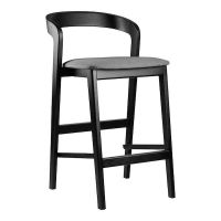 Дизайнерский стильный полубарный стул Floki New черный, премиум, ручная работа