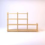 Дизайнерская стильная полка Dao 9 натуральный дуб, премиум, ручная работа