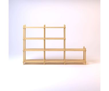 Дизайнерська стильна полиця Dao 9 натуральний дуб, преміум, ручна робота