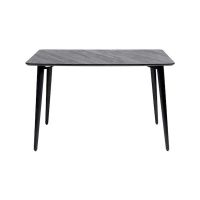 Дизайнерський стильний стіл Dan 140 х 80 HPL Arpa 3408 Losa / чорний, преміум, ручна робота