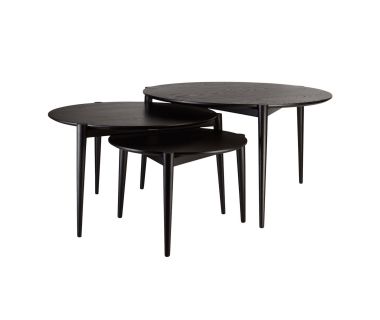 Комплект журнальных столиков Oreo (Орео) (S, M, L) черный дуб Комплект журнальных столиков Oreo (Орео) (S, M, L) черный дуб