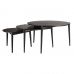 Комплект журнальных столиков Oreo (Орео) (S, M, L) черный дуб