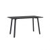 Дизайнерский стильный стол Horik 160 х 80 черные ноги/черный дуб, премиум, ручная работа