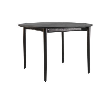 Стол раскладной дизайнерский Silva (Сильва) из дерева d-120+40 черный