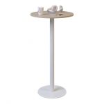 Дизайнерский стильный стол Soul light bar d-60 белый металл/дуб ДСП (текстура), премиум, ручная работа