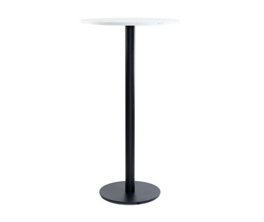 Дизайнерський стильний стіл Soul light bar d-60 чорний метал / білий ДСП (текстура), преміум, ручна робота