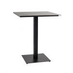 Дизайнерский стильный стол Tetra light 60 х 60 черный металл/черное ДСП (текстура), премиум, ручная работа