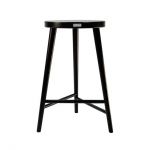 Дизайнерський стильний стілець напівбарний №3 чорний, преміум, ручна робота