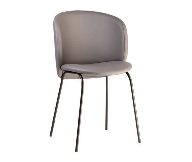 Стул дизайнерский Lilo (Лило) серая экокожа