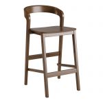 Стул деревянный дизайнерский полубарный Floki (Флоки) New темный твердый орех