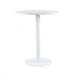 Дизайнерский стильный стол Soul light d-60 белый металл/белый ДСП (текстура), премиум, ручная работа