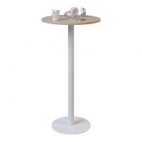 Дизайнерский стильный стол Soul light bar d-60 белый металл/дуб ДСП (текстура), премиум, ручная работа