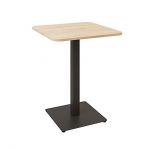 Дизайнерский стильный стол Tetra light soft 60 х 60 черный металл/дуб ДСП (текстура), премиум, ручная работа