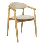 Дизайнерский стильный стул Mamont soft натуральный ясень / Magenta 13, премиум, ручная работа