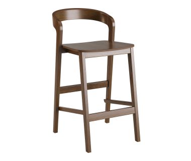 Стілець дерев'яний дизайнерський напівбарний Floki (Флокі) New темний горіх твердий