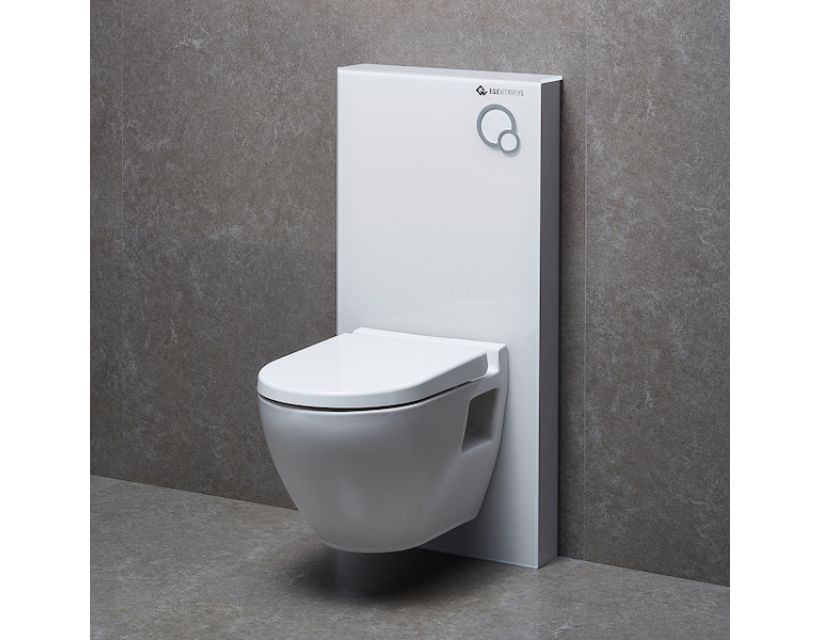 Стеклянная инсталляция для подвесных унитазов Ege Vitrifiye White EVB3291